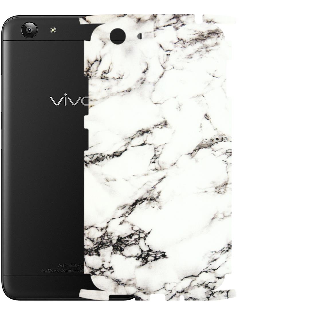 VIVO Y Series Phone Skins (All Models) - Black and White Marble Texture - 3D Embossed Finish (L-124) Vivo Y53