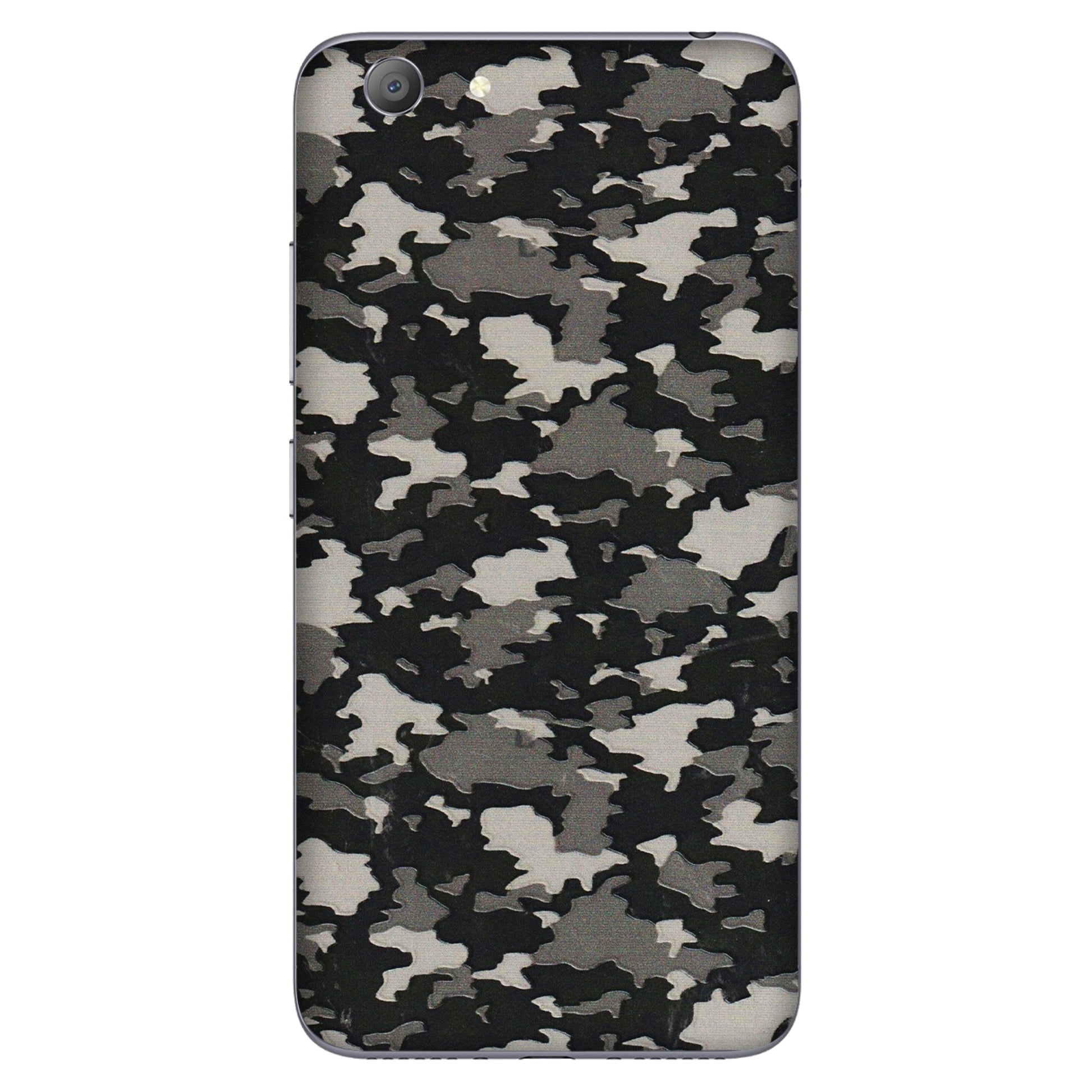 VIVO Y Series Phone Skins (All Models) - Black/Grey Camoflaunge - 3D Embossed Finish (L-142) Vivo Y53