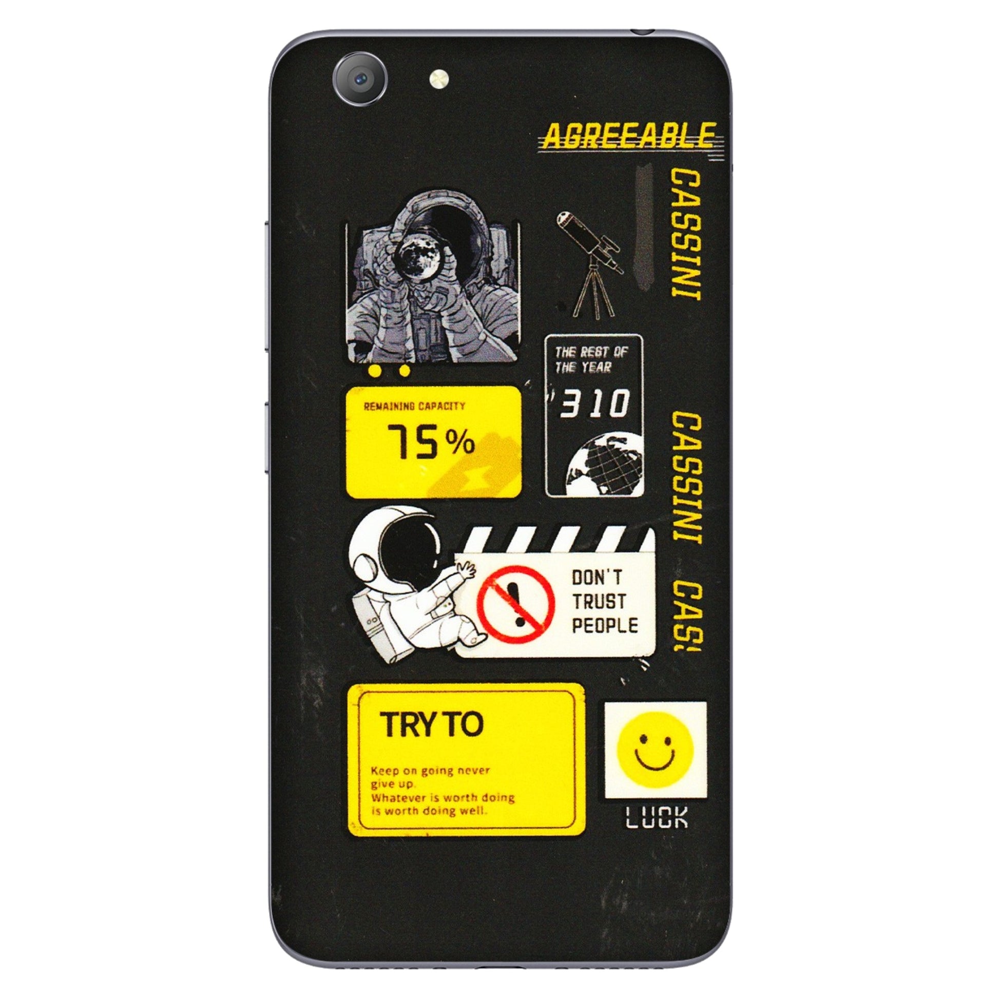 VIVO Y Series Phone Skins (All Models) - Black Cassini - 3D Embossed Finish (L-161) Vivo Y53