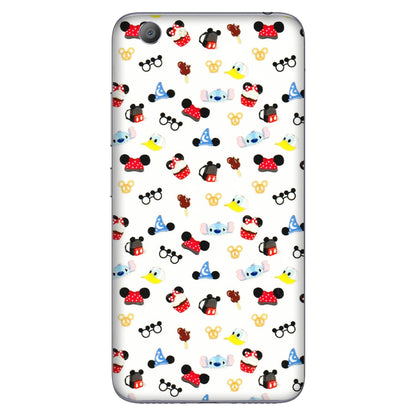 VIVO Y Series Phone Skins (All Models) - Minnie Mouse & Donald Doodles s - 3D Embossed Finish (L-194) Vivo Y53