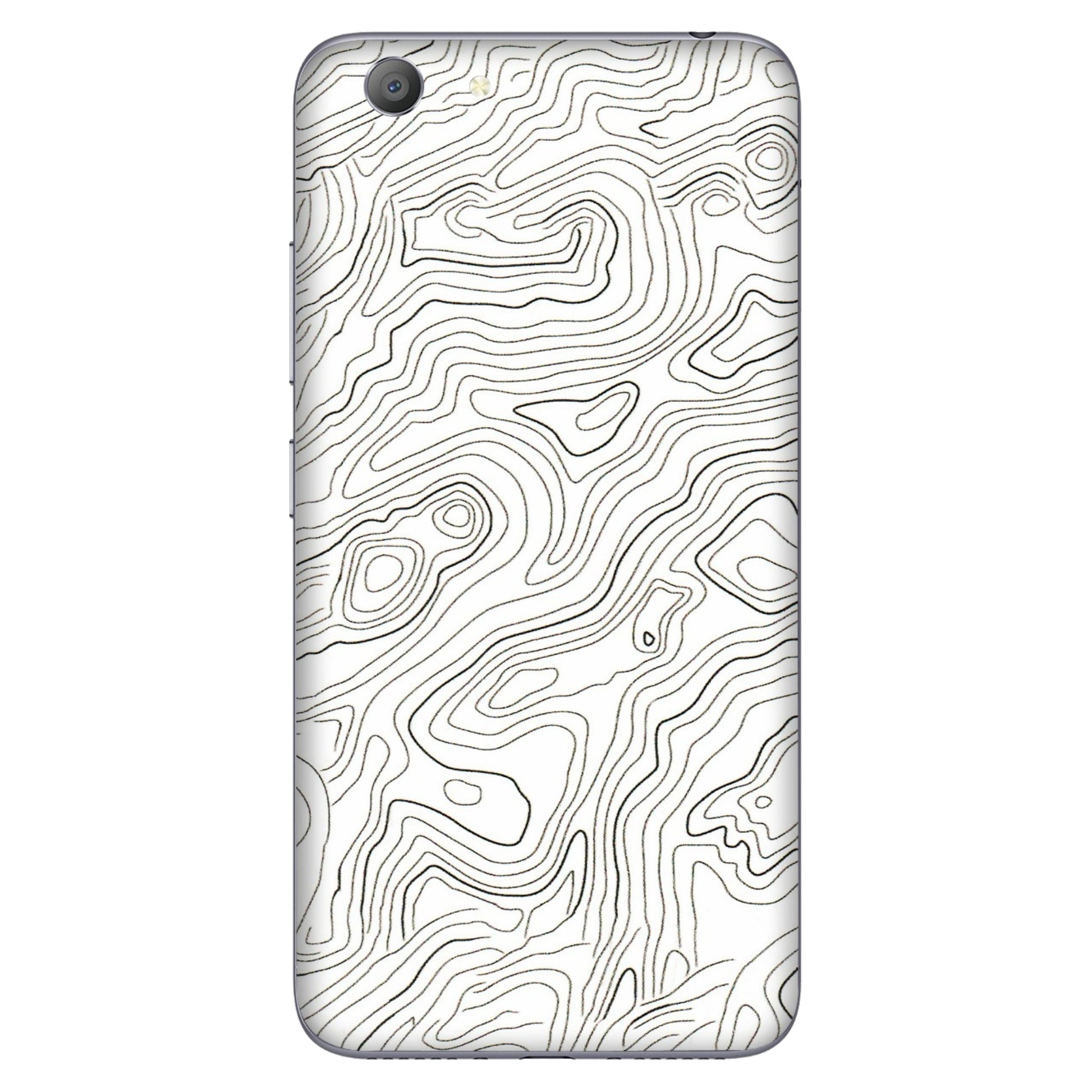 VIVO Y Series Phone Skins (All Models) - White Black Swirls - 3D Embossed Finish (L-219) Vivo Y53