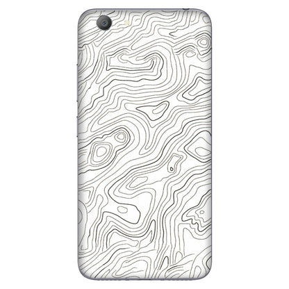 VIVO Y Series Phone Skins (All Models) - White Black Swirls - 3D Embossed Finish (L-219) Vivo Y53