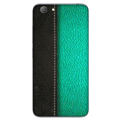 VIVO Y Series Phone Skins (All Models) - Black Green Dual Leather Stich - 3D Embossed Finish (L-233) Vivo Y53
