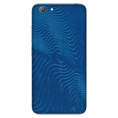 VIVO Y Series Phone Skins (All Models) - Abstract Blue Line Map - 3D Embossed Finish (L-272) Vivo Y53