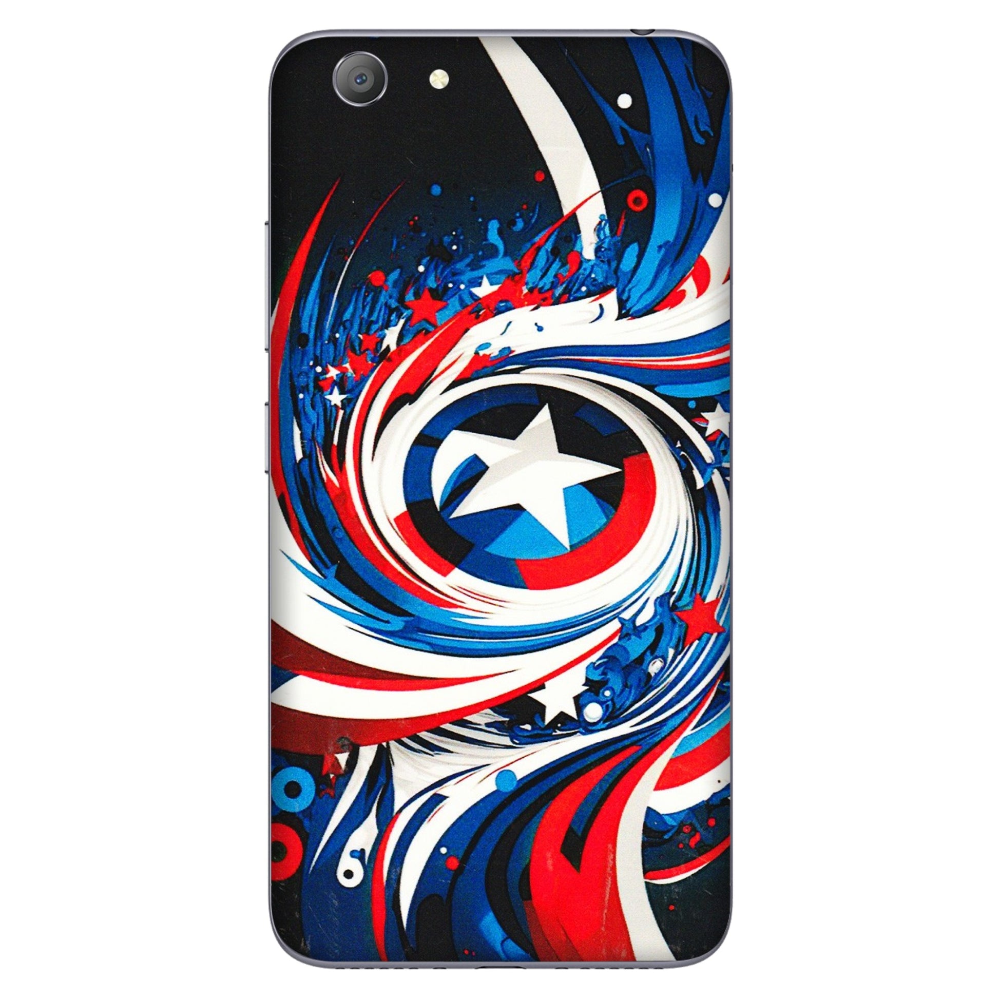 VIVO Y Series Phone Skins (All Models) - Captain America Logo - 3D Embossed Finish (L-307) Vivo Y53