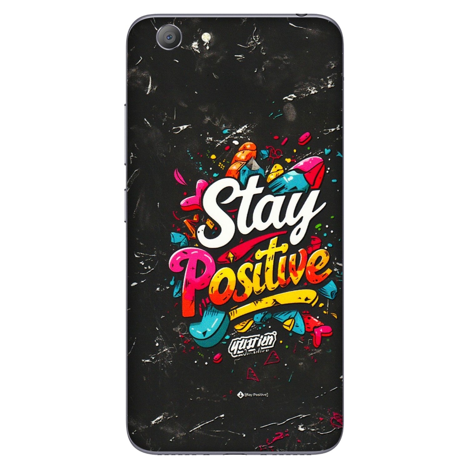 VIVO Y Series Phone Skins (All Models) - Stay Positive Black - 3D Embossed Finish (L-31) Vivo Y53