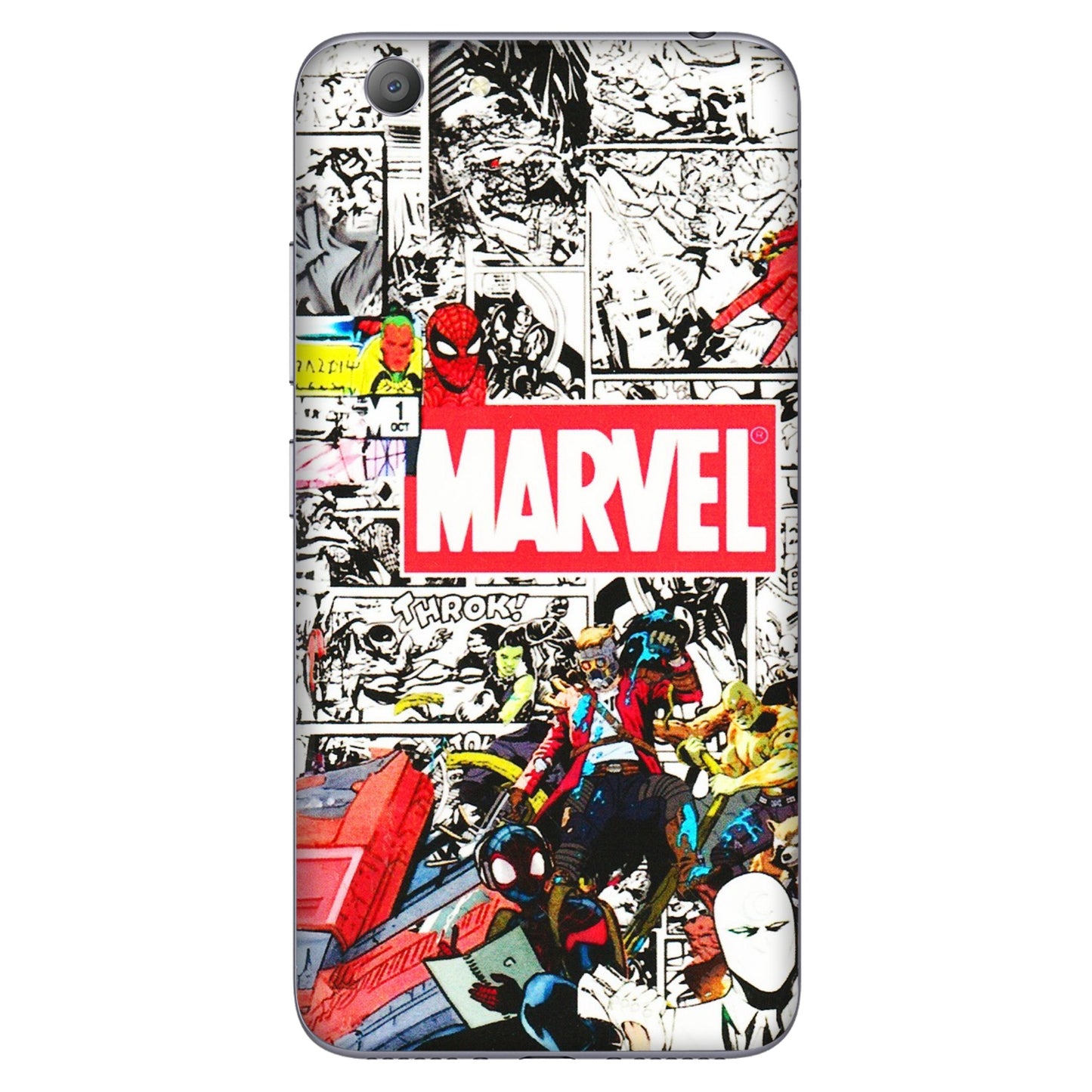 VIVO Y Series Phone Skins (All Models) - Marvel Colorful Comic - 3D Embossed Finish (L-64) Vivo Y53
