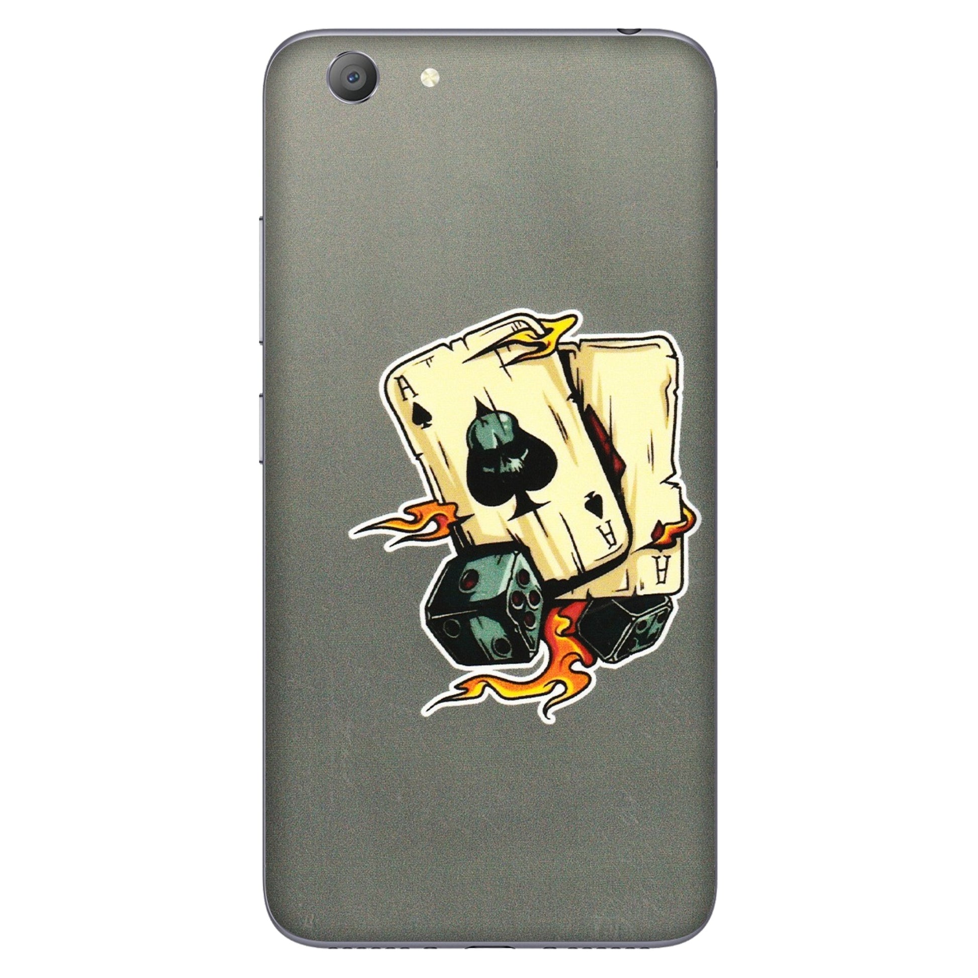 VIVO Y Series Phone Skins (All Models) - Grey Cards Of Ace - 3D Embossed Finish (L-77) Vivo Y53