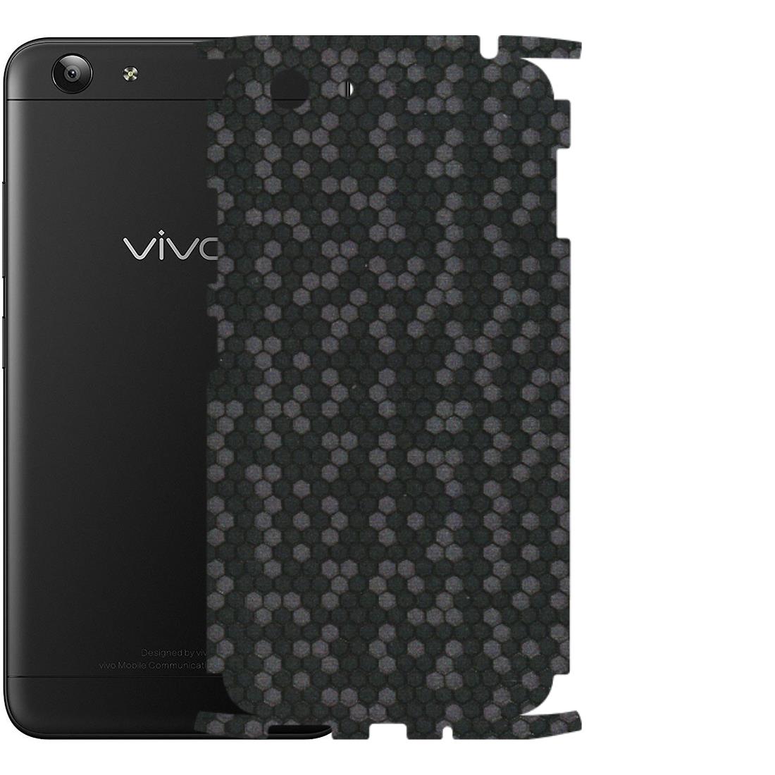 VIVO Y Series Phone Skins (All Models) - Black Grey Honeycomb Sober - 3D Embossed Finish (L-85) Vivo Y53
