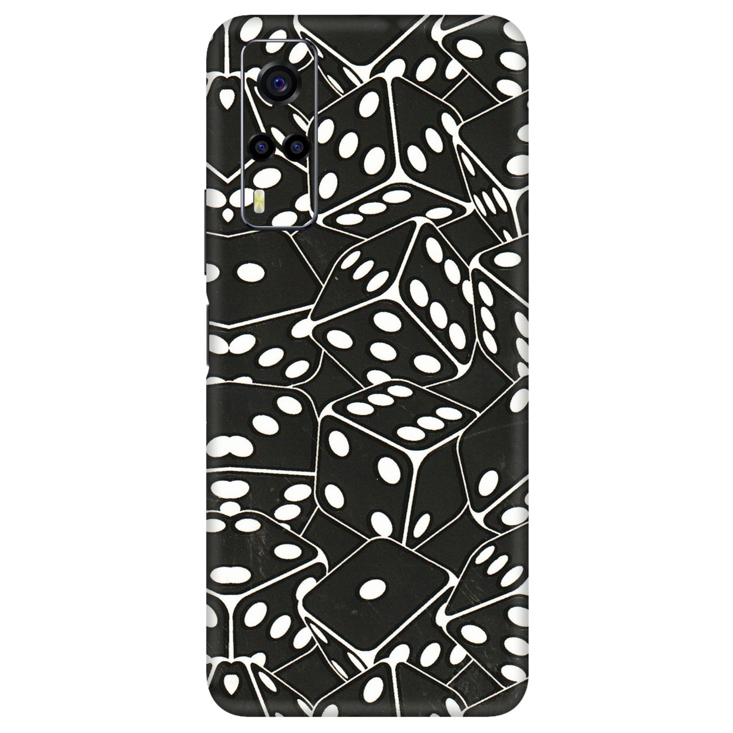 VIVO Y Series Phone Skins (All Models) - Big Black Dices - 3D Embossed Finish (L-106) Vivo Y53S