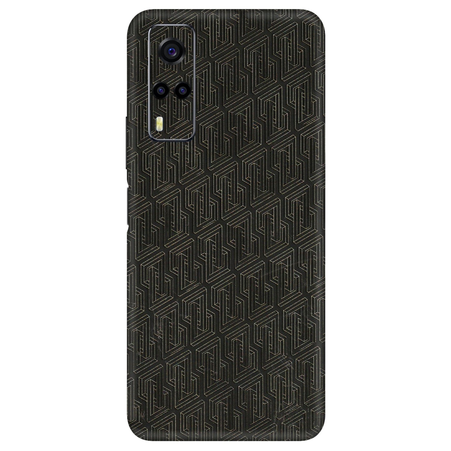 VIVO Y Series Phone Skins (All Models) - Black Abstract Pattern - 3D Embossed Finish (L-117) Vivo Y53S