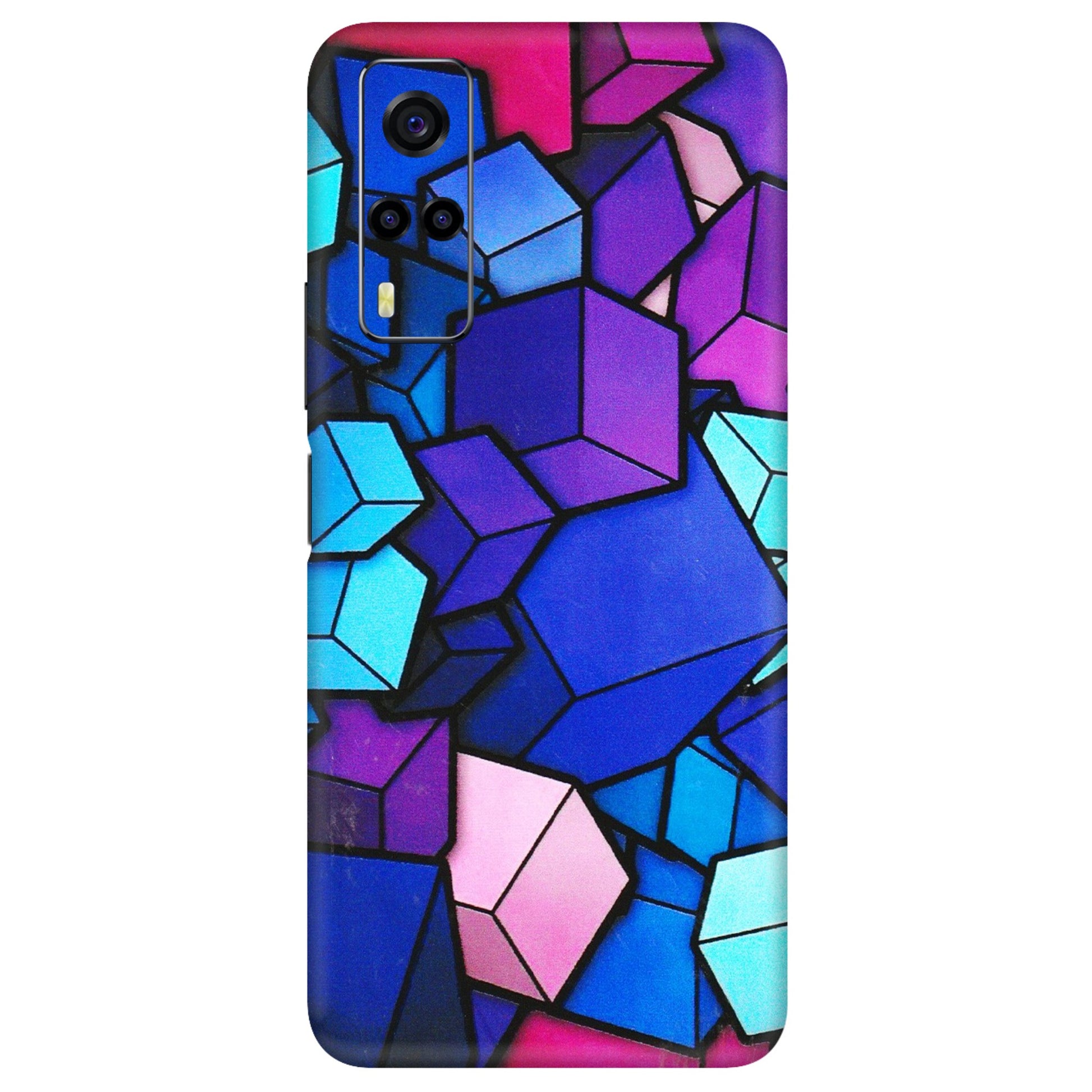 VIVO Y Series Phone Skins (All Models) - Cube Doodle - 3D Embossed Finish (L-141) Vivo Y53S