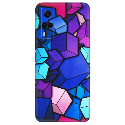VIVO Y Series Phone Skins (All Models) - Cube Doodle - 3D Embossed Finish (L-141) Vivo Y53S