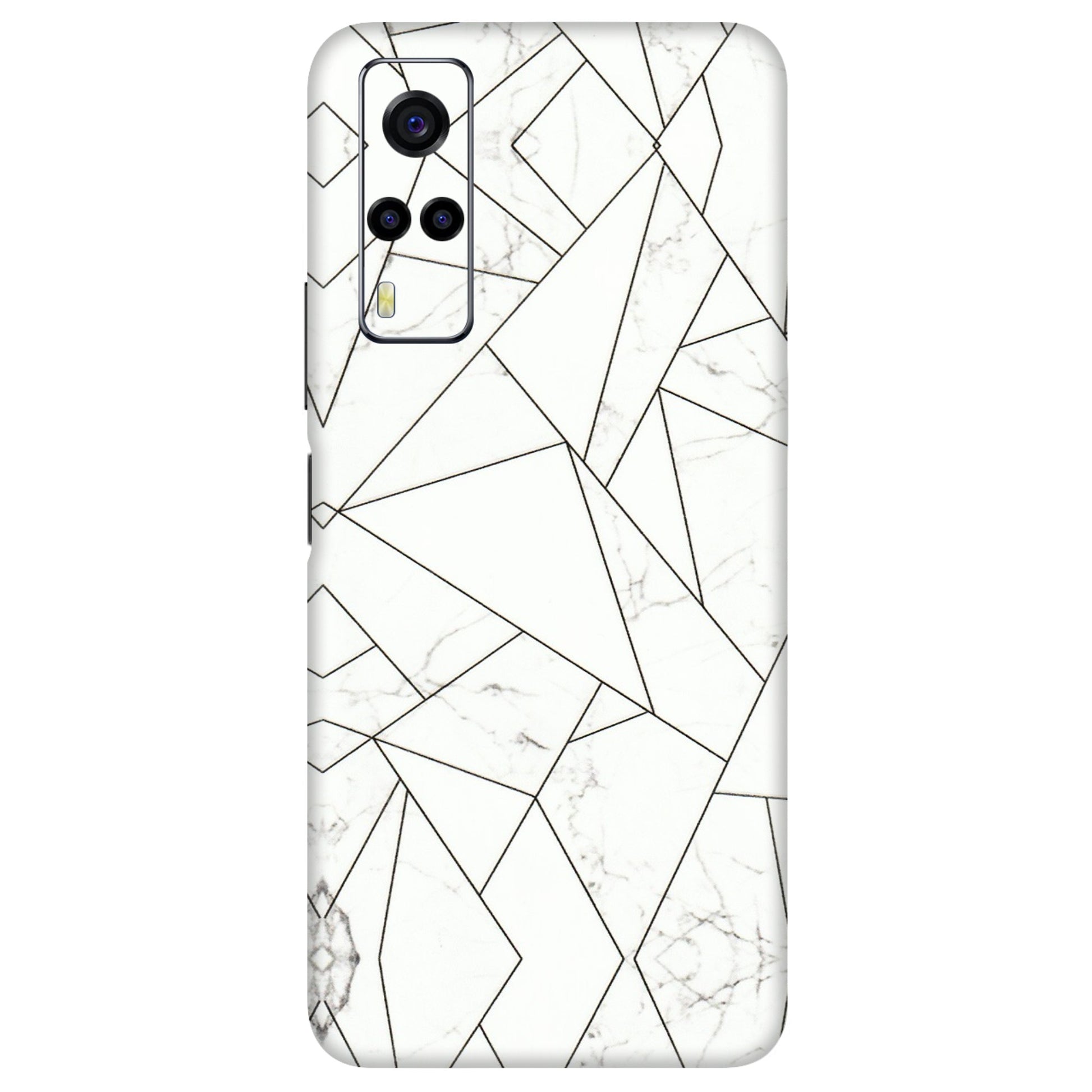 VIVO Y Series Phone Skins (All Models) - Luxury White Marble Effect - 3D Embossed Finish (L-168) Vivo Y53S