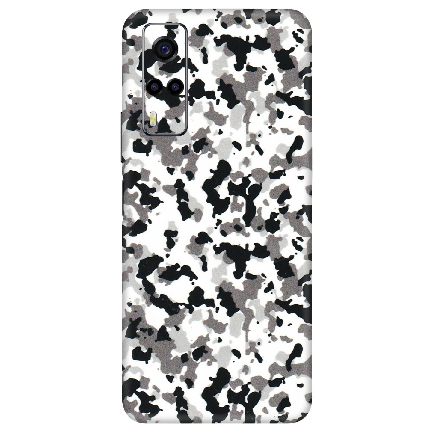 VIVO Y Series Phone Skins (All Models) - White Black Camouflage - 3D Embossed Finish (L-18) Vivo Y53S