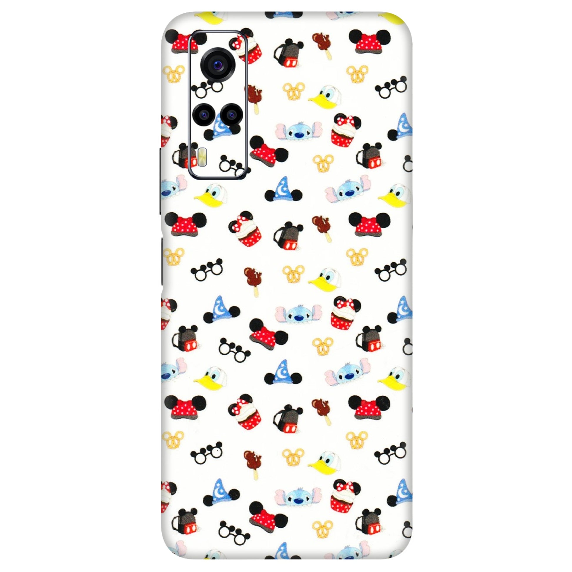 VIVO Y Series Phone Skins (All Models) - Minnie Mouse & Donald Doodles s - 3D Embossed Finish (L-194) Vivo Y53S