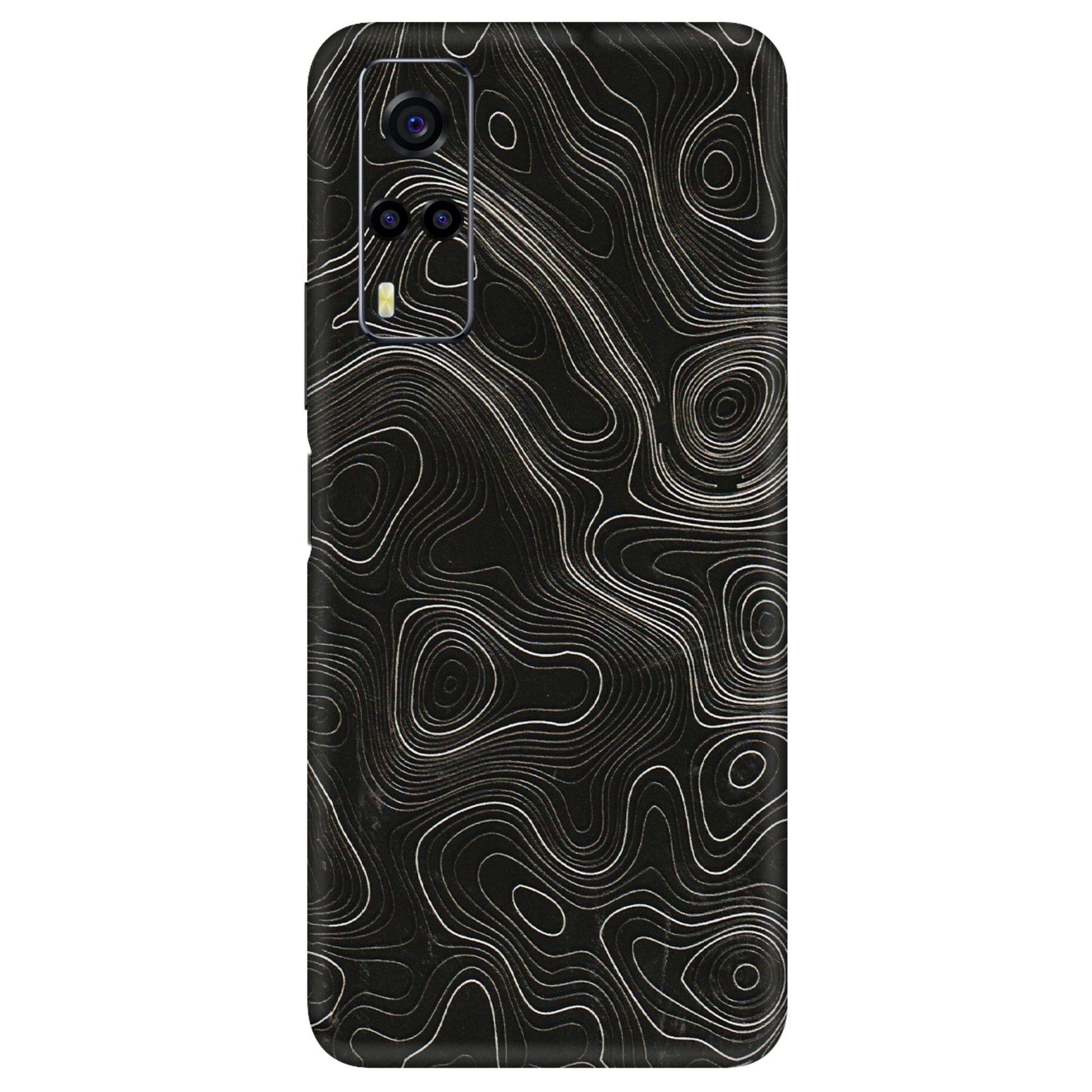 VIVO Y Series Phone Skins (All Models) - Black Swirl - 3D Embossed Finish (L-196) Vivo Y53S