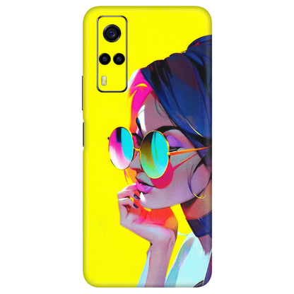 VIVO Y Series Phone Skins (All Models) - Bold Stylish Girl - 3D Embossed Finish (L-222) Vivo Y53S