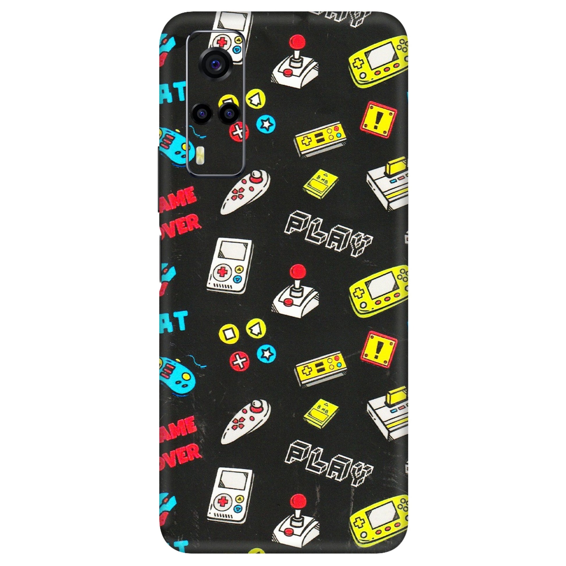 VIVO Y Series Phone Skins (All Models) - Gaming Doodles - 3D Embossed Finish (L-224) Vivo Y53S