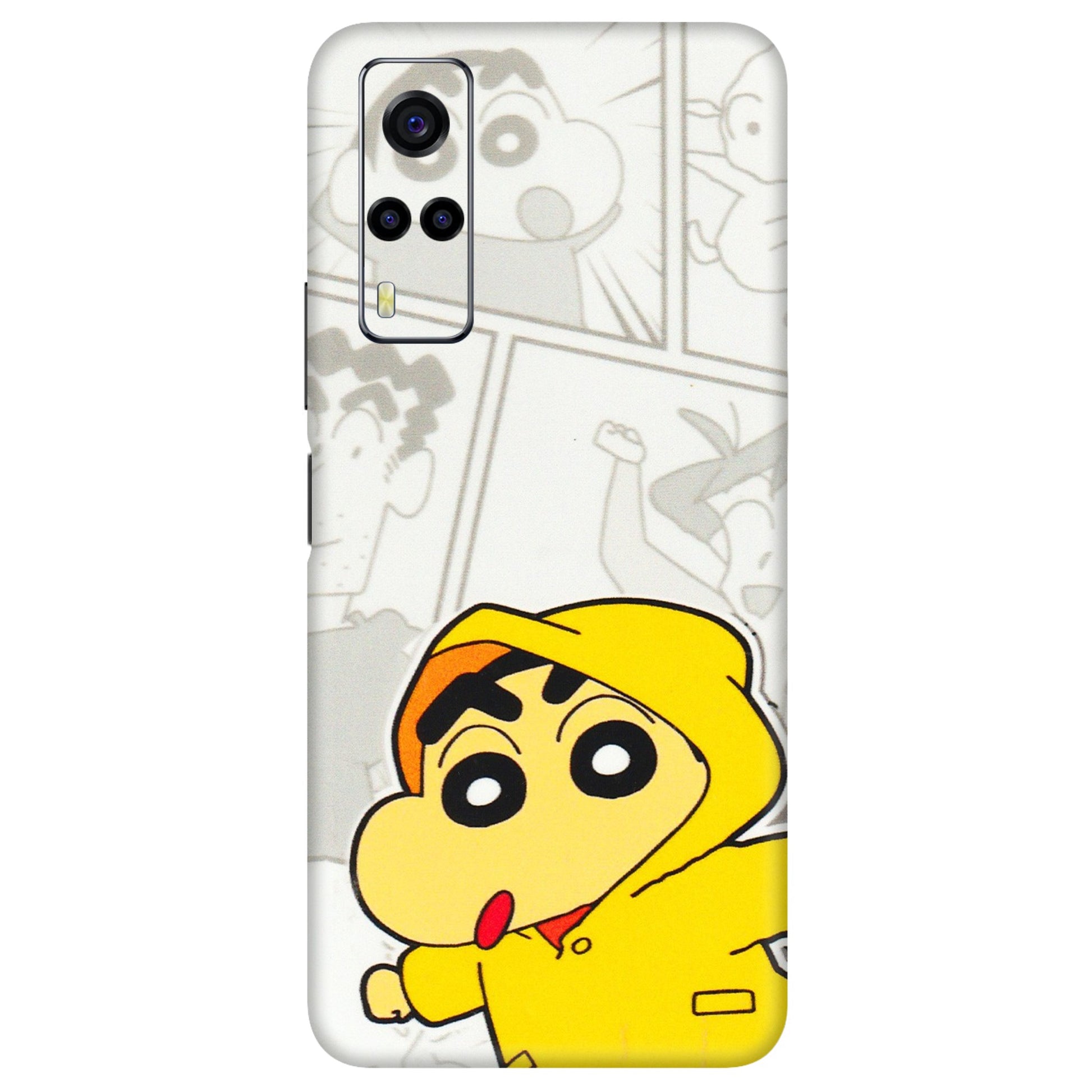 VIVO Y Series Phone Skins (All Models) - Yellow Shinchan Comic - 3D Embossed Finish (L-246) Vivo Y53S