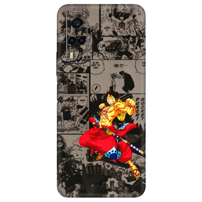 VIVO Y Series Phone Skins (All Models) - One Piece Rocket Punch Manga - 3D Embossed Finish (L-25) Vivo Y53S
