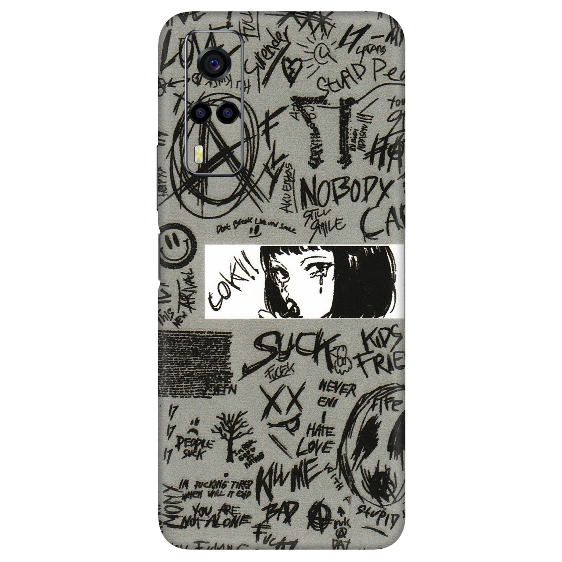 VIVO Y Series Phone Skins (All Models) - Never Have Love Anime - 3D Embossed Finish (L-260) Vivo Y53S