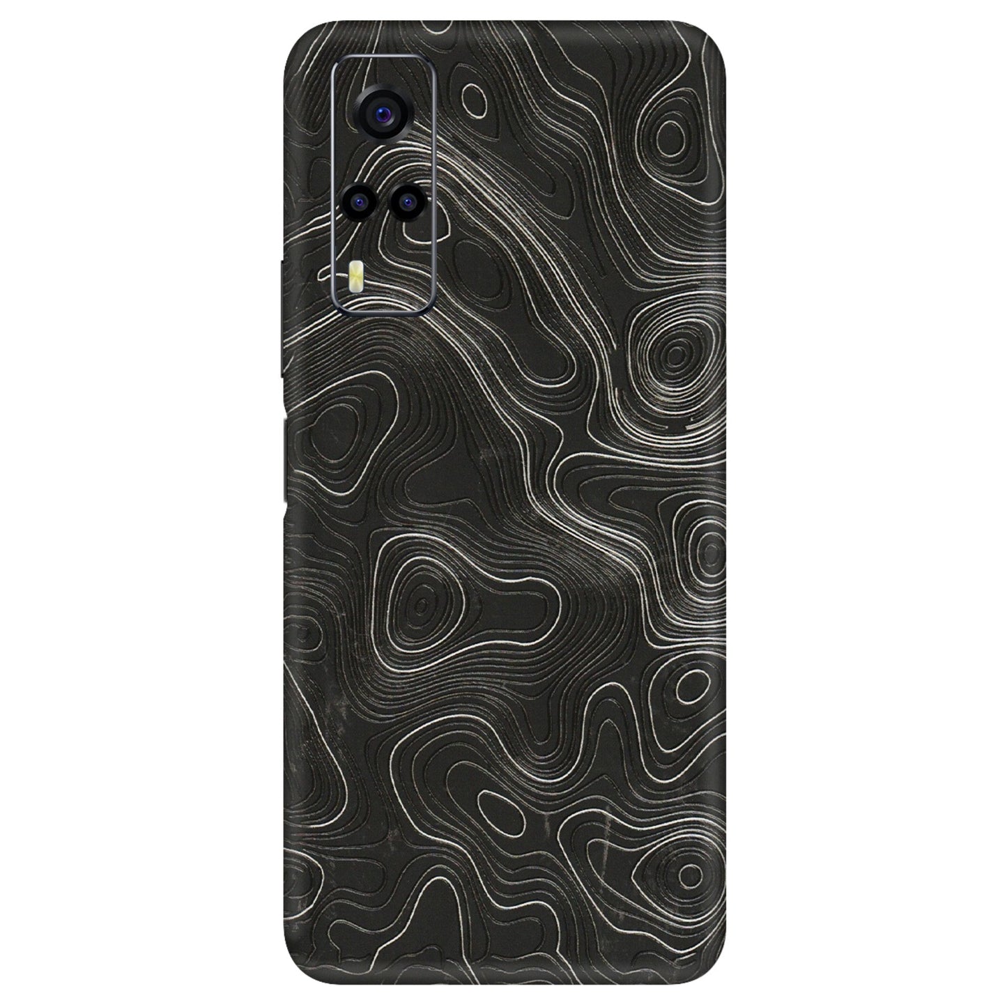 VIVO Y Series Phone Skins (All Models) - Abstract White Line Map - 3D Embossed Finish (L-269) Vivo Y53S