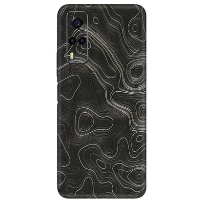VIVO Y Series Phone Skins (All Models) - Abstract White Line Map - 3D Embossed Finish (L-269) Vivo Y53S