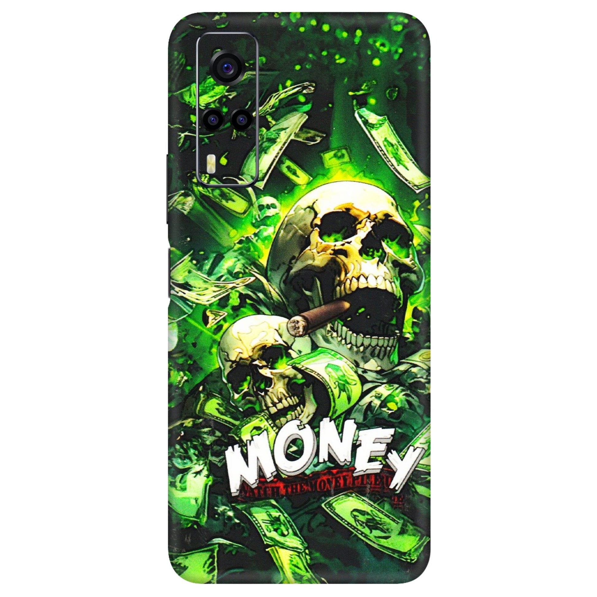 VIVO Y Series Phone Skins (All Models) - Skull Money - 3D Embossed Finish (L-303) Vivo Y53S