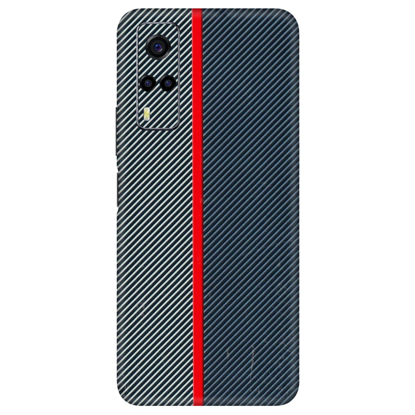 VIVO Y Series Phone Skins (All Models) - Blue Sober Lines - 3D Embossed Finish (L-305) Vivo Y53S