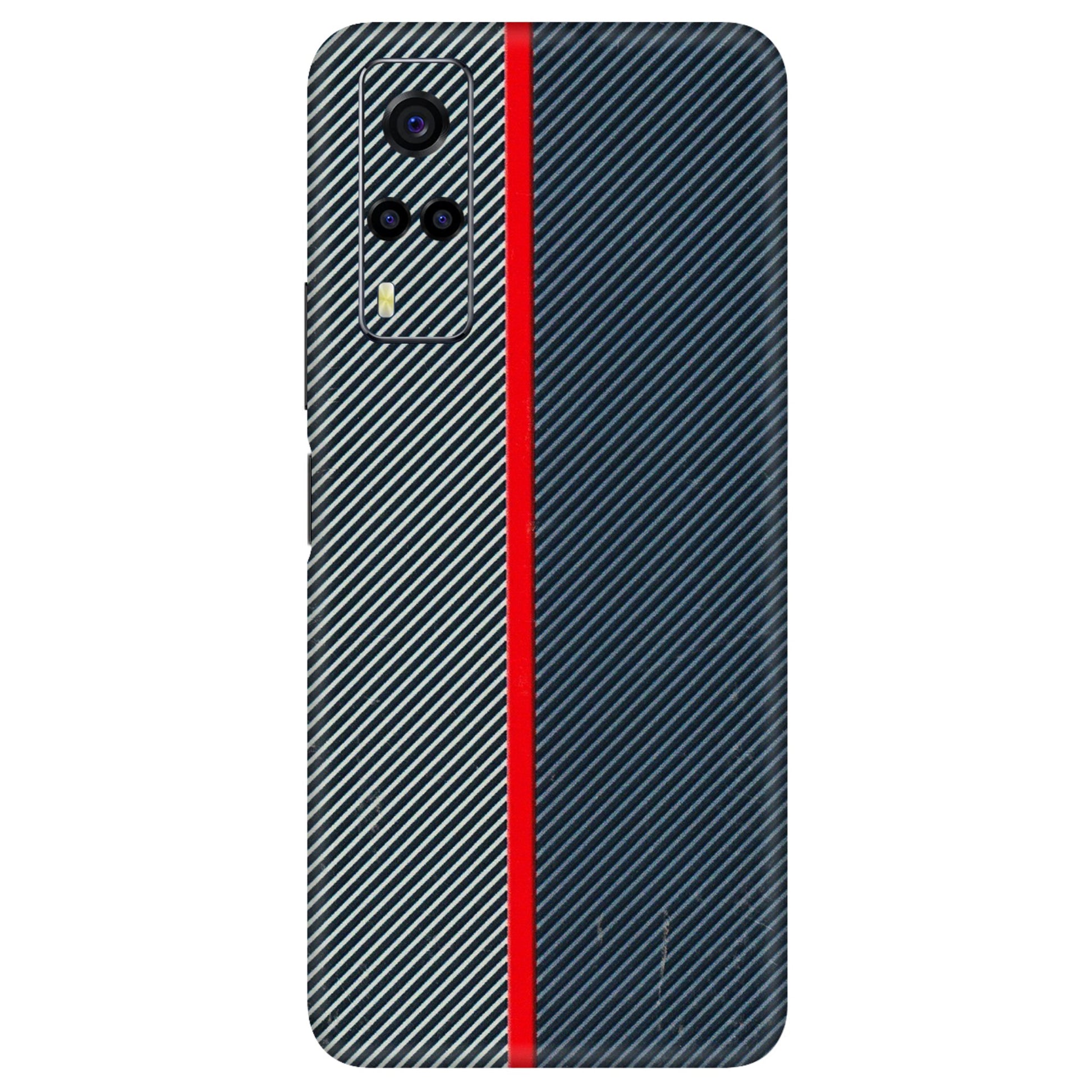 VIVO Y Series Phone Skins (All Models) - Blue Sober Lines - 3D Embossed Finish (L-305) Vivo Y53S