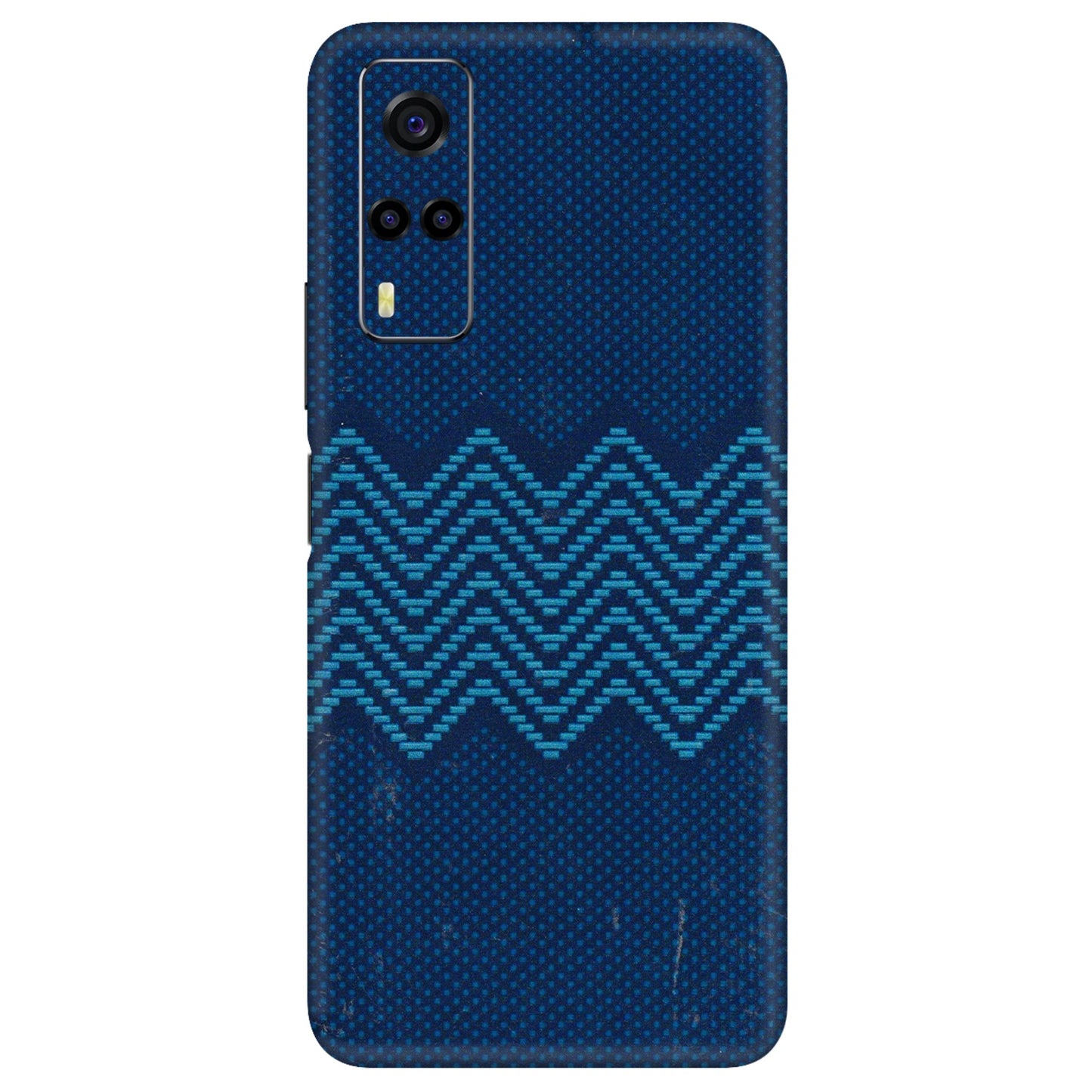 VIVO Y Series Phone Skins (All Models) - Blue Sober Waves - 3D Embossed Finish (L-306) Vivo Y53S