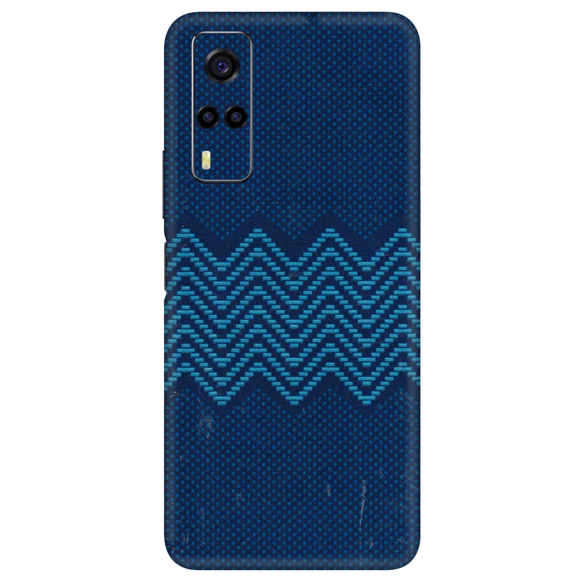 VIVO Y Series Phone Skins (All Models) - Blue Sober Waves - 3D Embossed Finish (L-306) Vivo Y53S