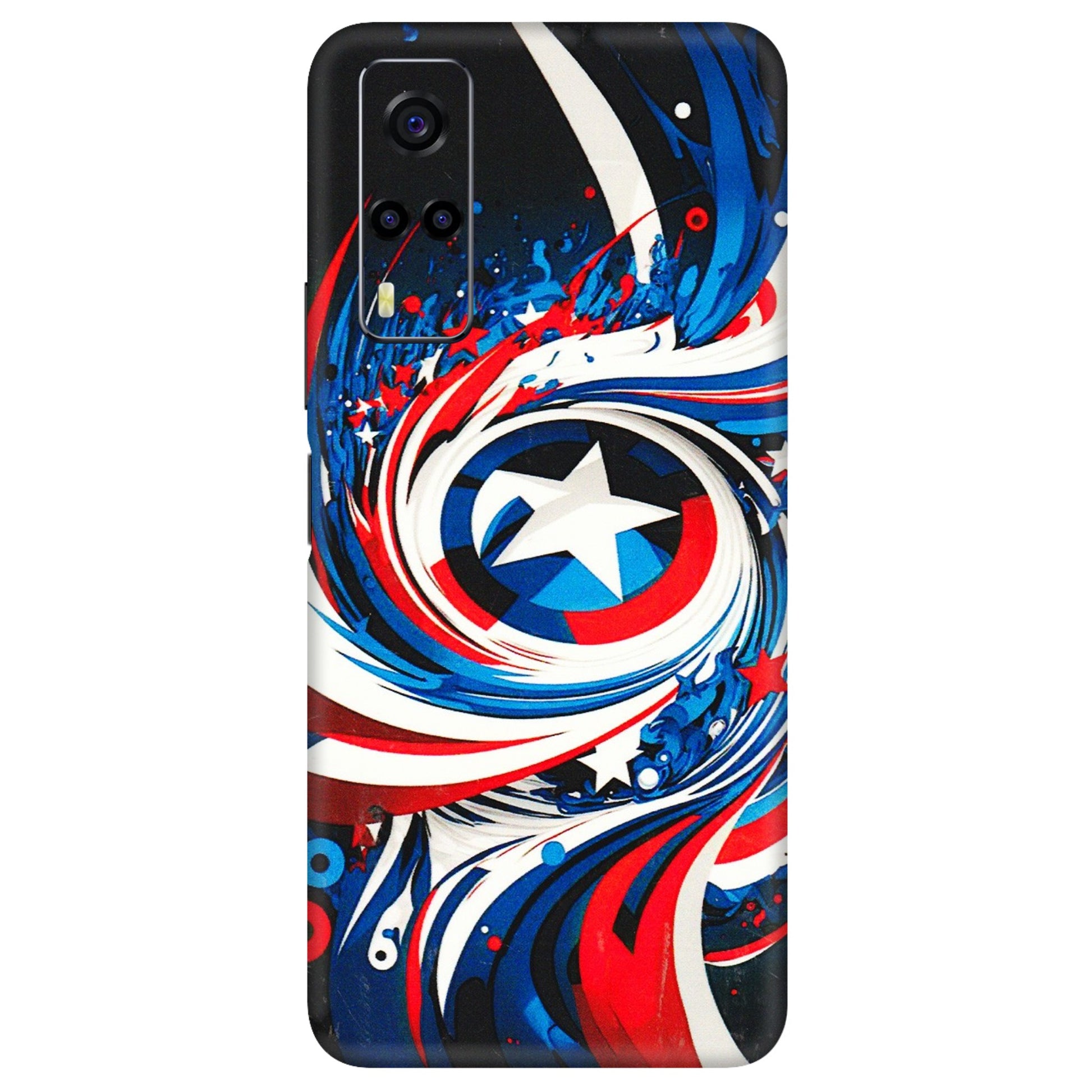 VIVO Y Series Phone Skins (All Models) - Captain America Logo - 3D Embossed Finish (L-307) Vivo Y53S