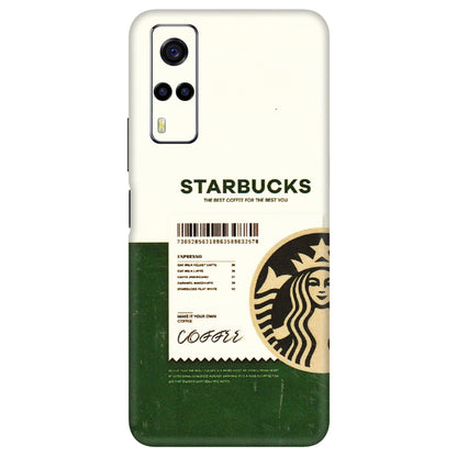 VIVO Y Series Phone Skins (All Models) - Starbucks Barcode - 3D Embossed Finish (L-308) Vivo Y53S