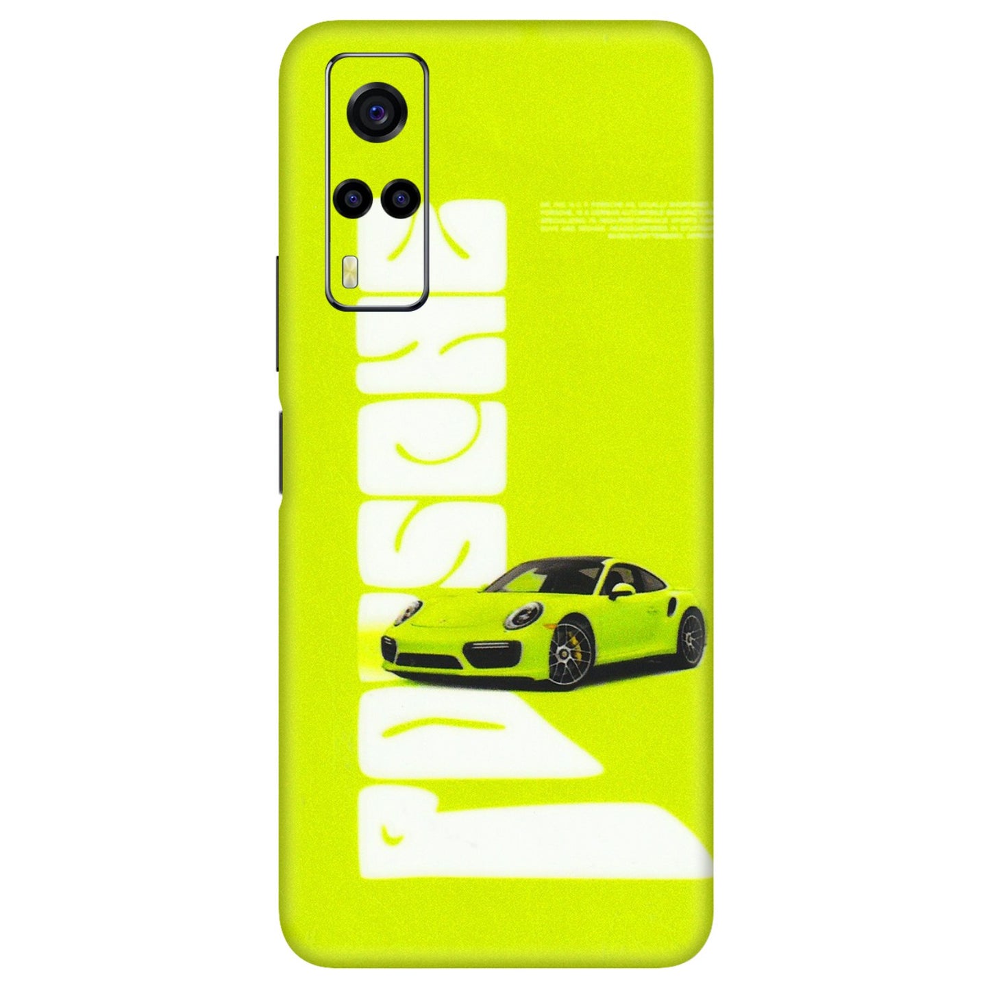 VIVO Y Series Phone Skins (All Models) - Lime Green Porche - 3D Embossed Finish (L-30) Vivo Y53S