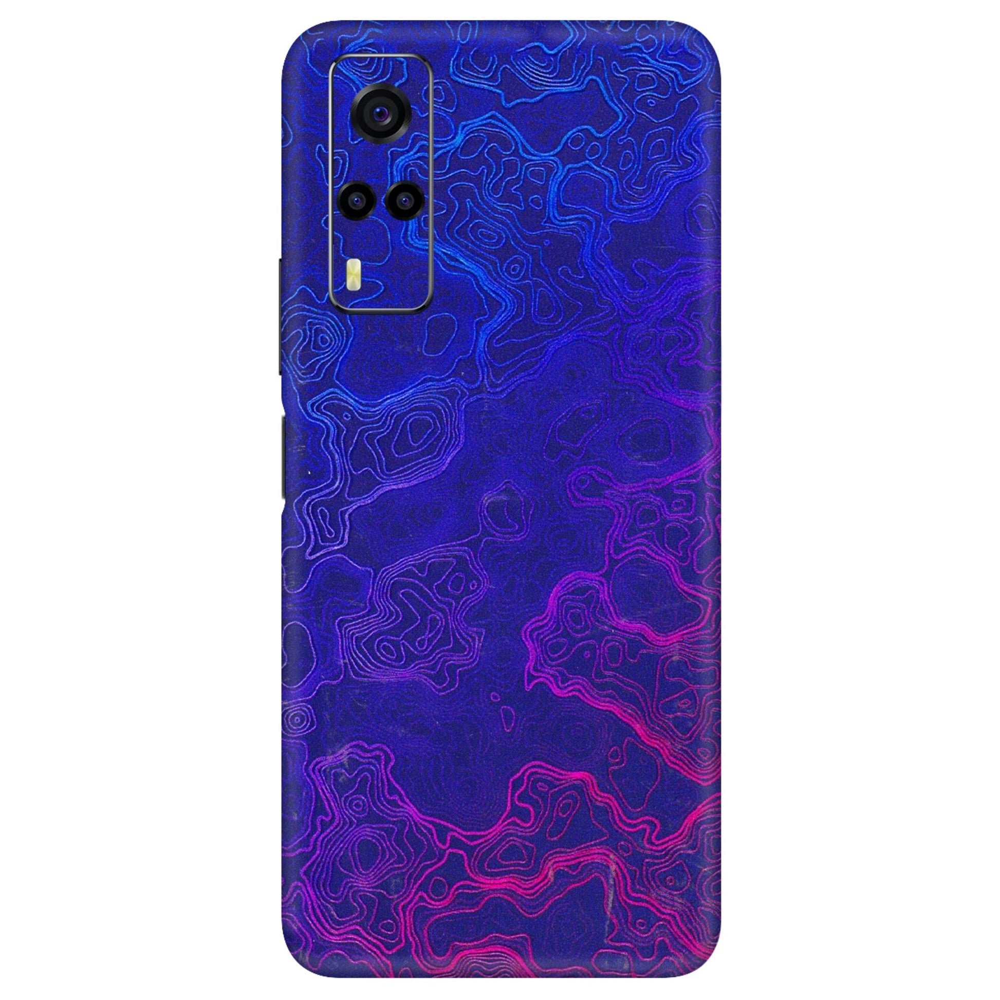 VIVO Y Series Phone Skins (All Models) - Purple Ripples Swirl - 3D Embossed Finish (L-314) Vivo Y53S