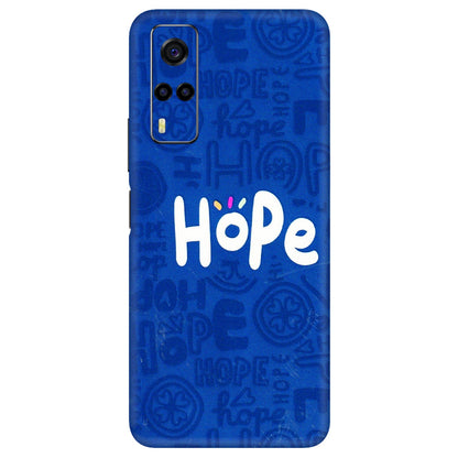 VIVO Y Series Phone Skins (All Models) - Hope Doodles Blue - 3D Embossed Finish (L-43) Vivo Y53S