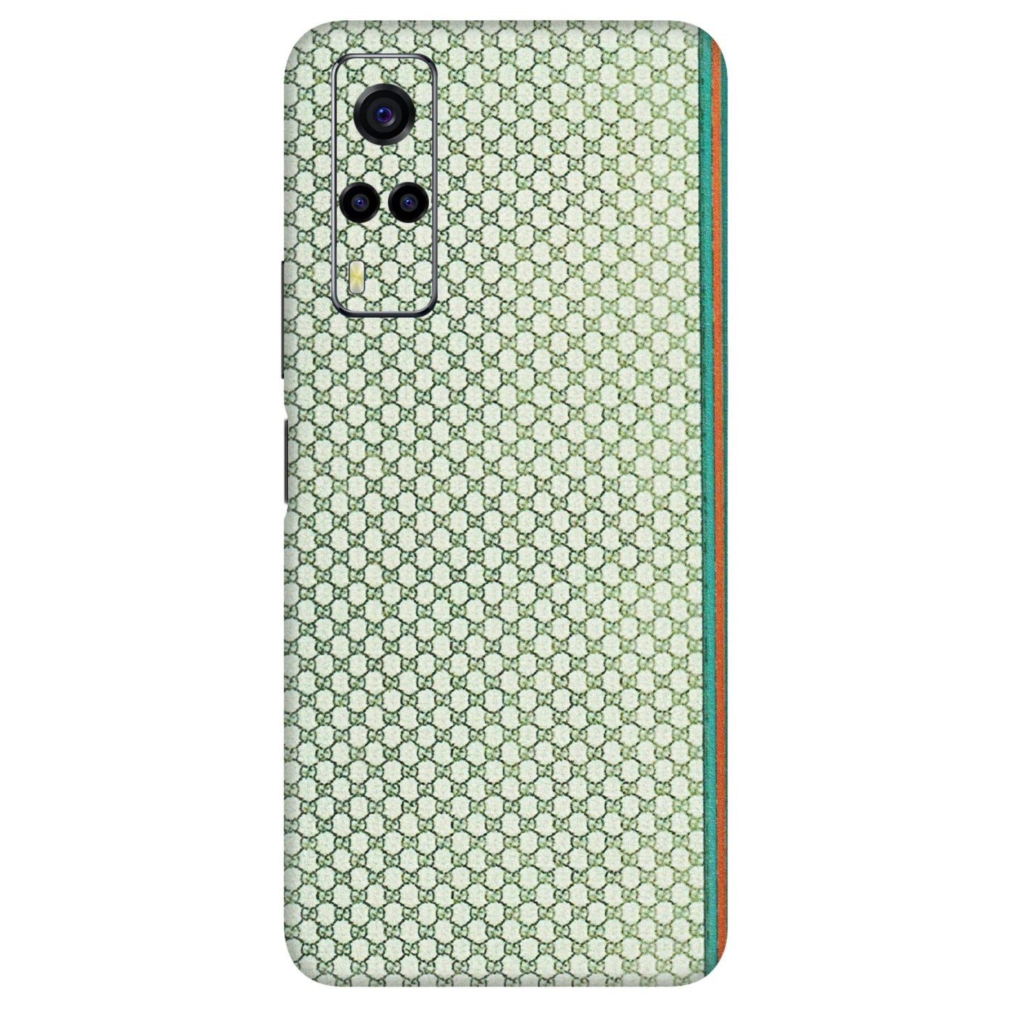 VIVO Y Series Phone Skins (All Models) - Gucci Fabric Pattern - 3D Embossed Finish (L-73) Vivo Y53S