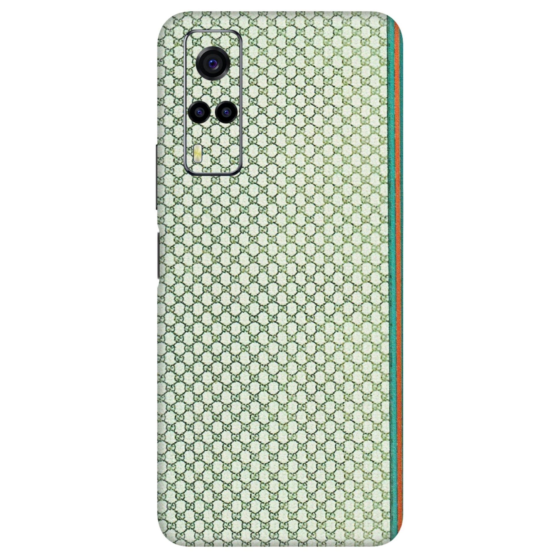 VIVO Y Series Phone Skins (All Models) - Gucci Fabric Pattern - 3D Embossed Finish (L-73) Vivo Y53S