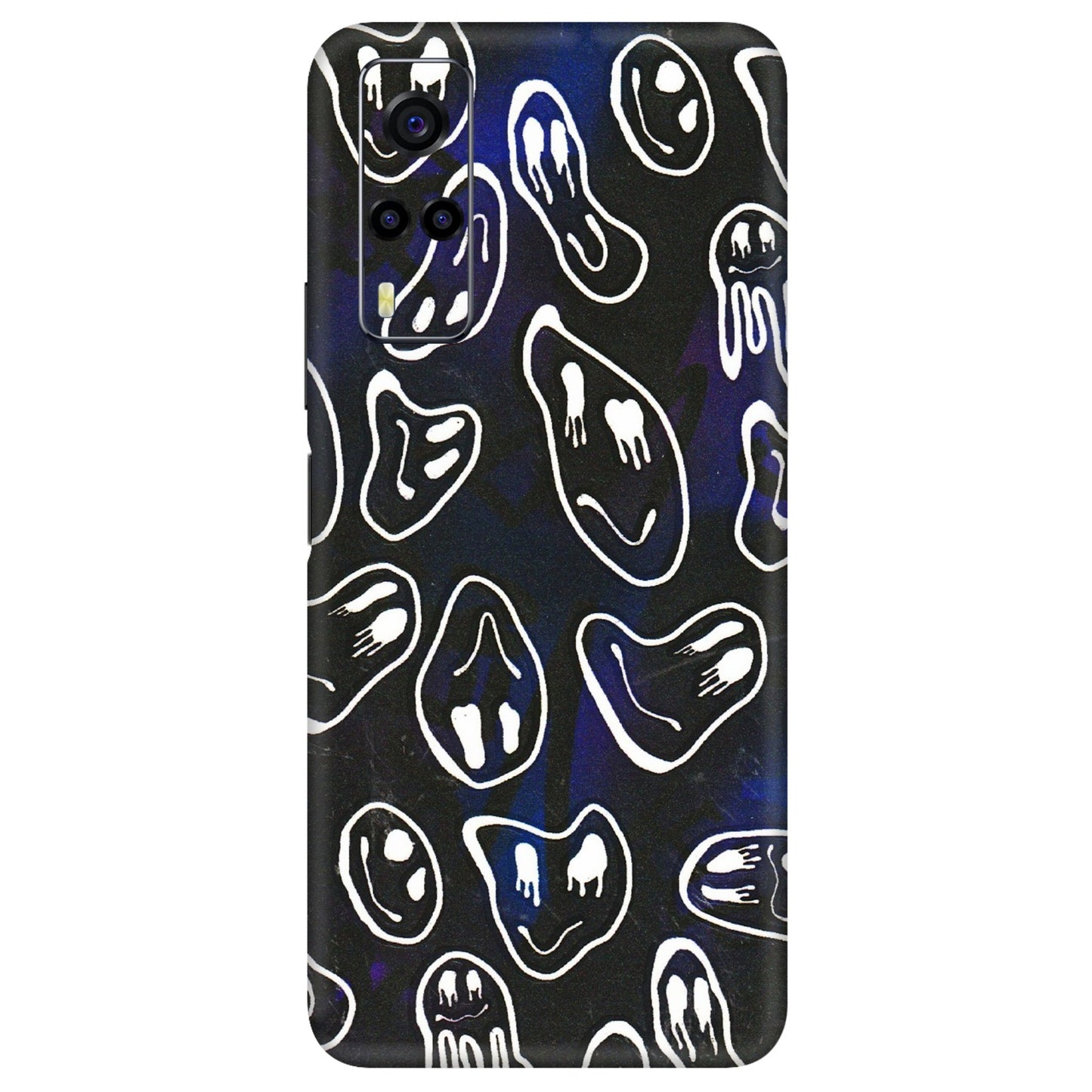 VIVO Y Series Phone Skins (All Models) - Distorted Smileys - 3D Embossed Finish (L-92) Vivo Y53S