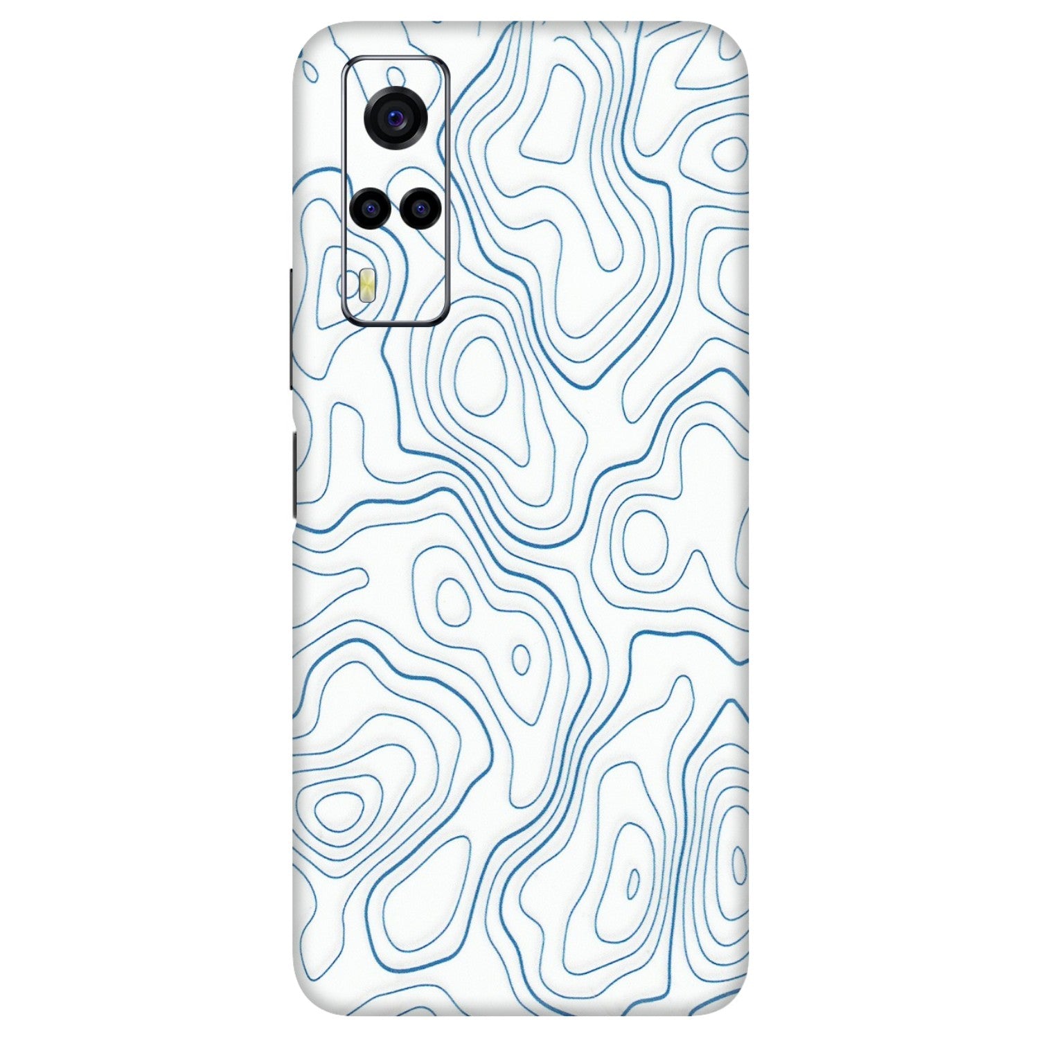 VIVO Y Series Phone Skins (All Models) - Blue And White Swirls - Matte Finish (M-139) Vivo Y53S