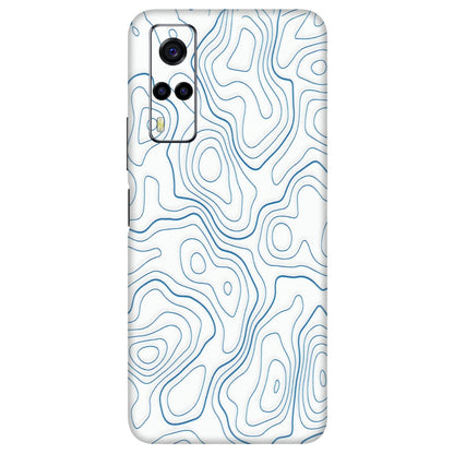 VIVO Y Series Phone Skins (All Models) - Blue And White Swirls - Matte Finish (M-139) Vivo Y53S