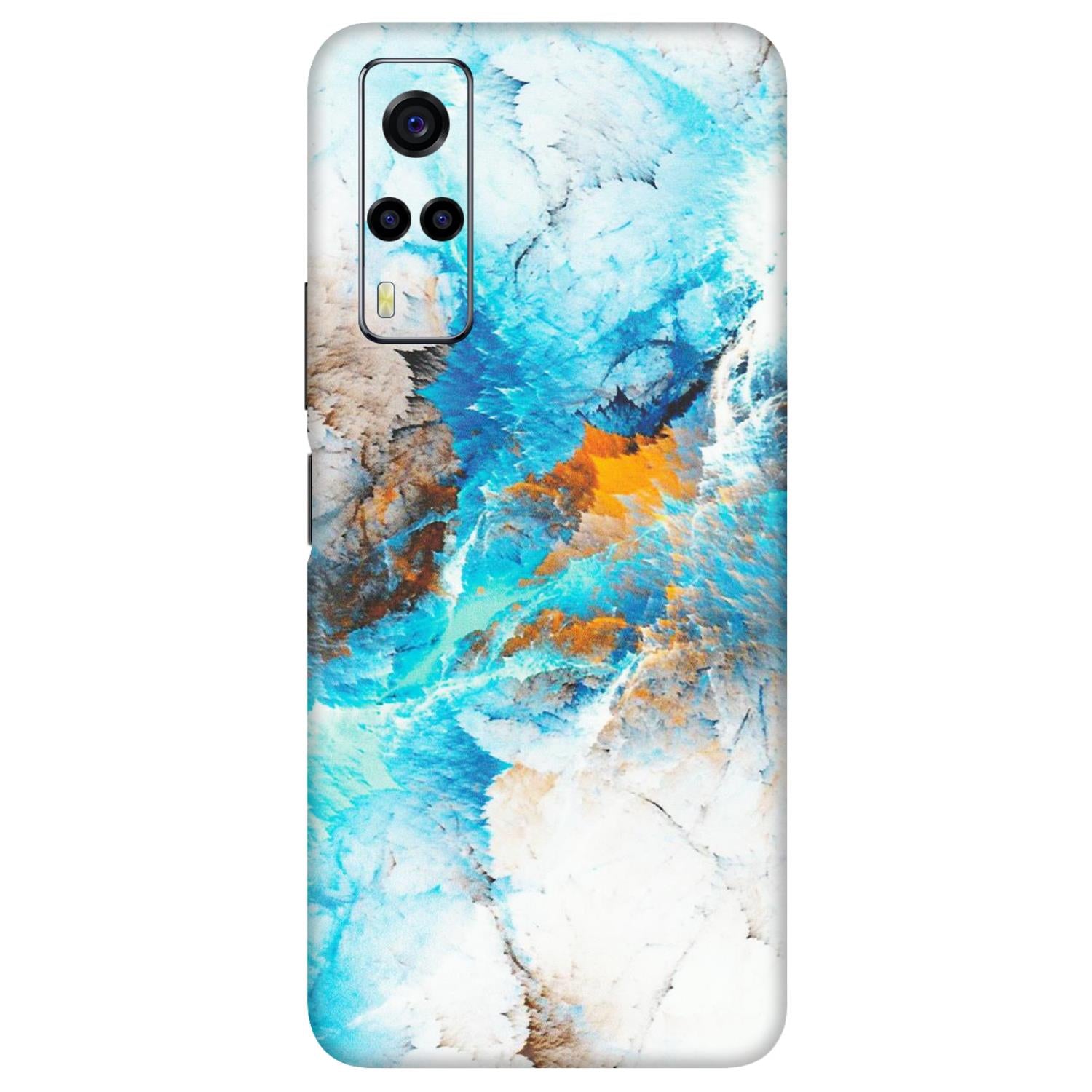 VIVO Y Series Phone Skins (All Models) - Blue Waves Abstract - Matte Finish (M-19) Vivo Y53S