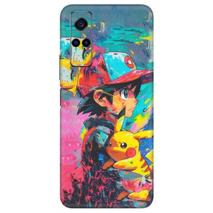 VIVO Y Series Phone Skins (All Models) - Ash & Pikachu - Matte Finish (M-26) Vivo Y53S