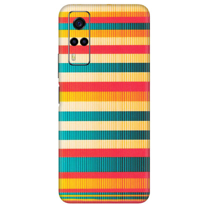 VIVO Y Series Phone Skins (All Models) - Colourful Stripes Soothing Effect - Matte Finish (M-86) Vivo Y53S