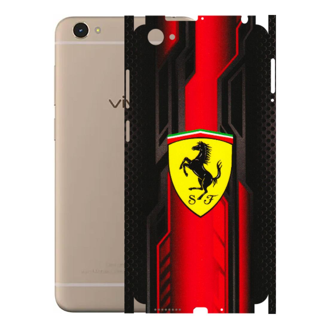 VIVO Y Series Phone Skins (All Models) - Black Ferrari Logo - 3D Embossed Finish (L-253) Vivo Y55L