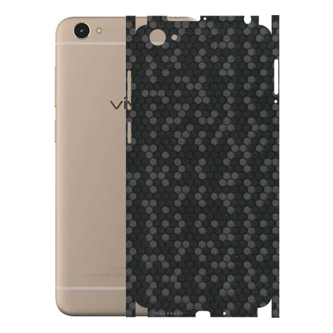 VIVO Y Series Phone Skins (All Models) - Black Grey Honeycomb Sober - 3D Embossed Finish (L-85) Vivo Y55L