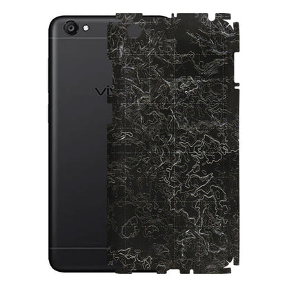 VIVO Y Series Phone Skins (All Models) - Black map Texture - 3D Embossed Finish (L-201) Vivo Y55S