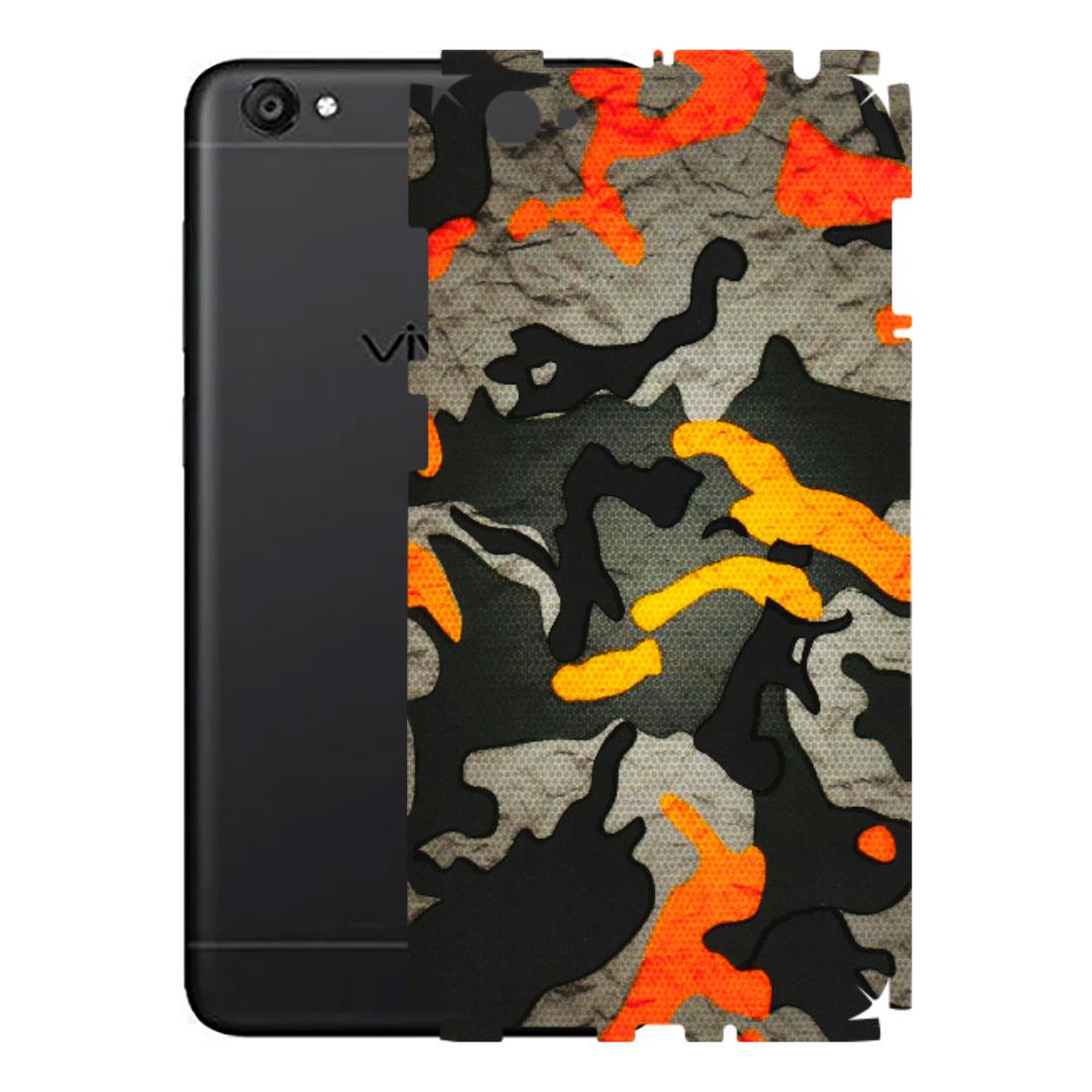 VIVO Y Series Phone Skins (All Models) - Orange Camouflage - 3D Embossed Finish (L-204) Vivo Y55S